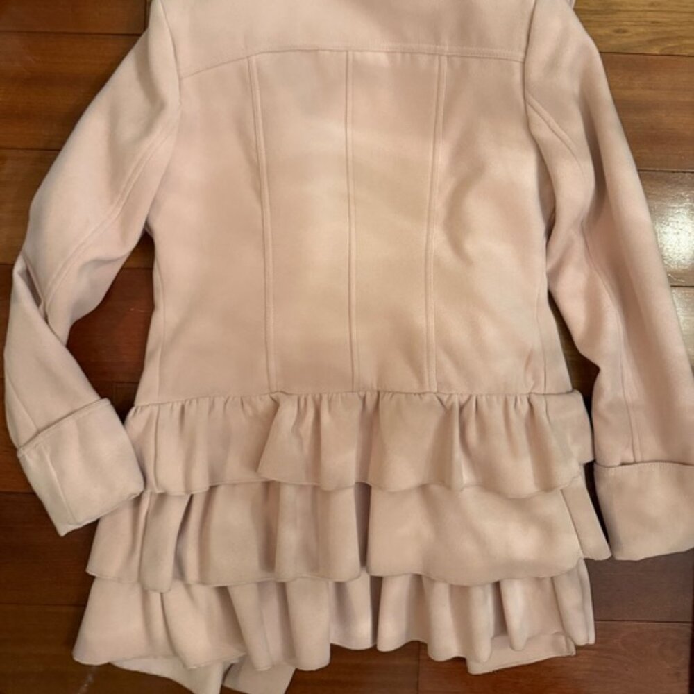 Pink Ruffle Spring Jacket Xhiliaration Medium - Picture 2 of 3